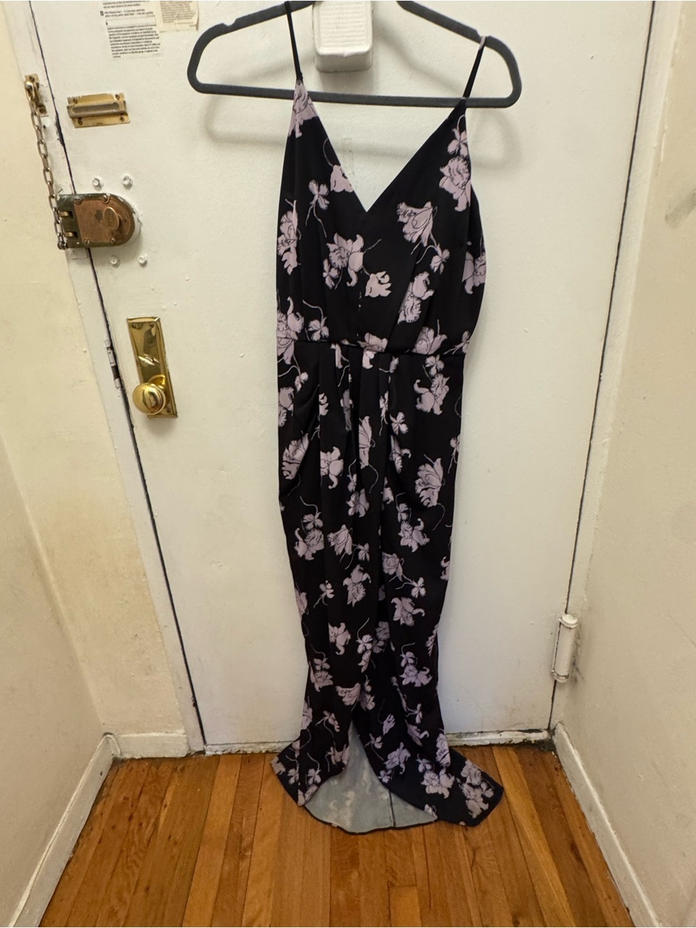 Chelsea28 Black Maxi Dress with Lavender Floral Print - Picture 3 of 6